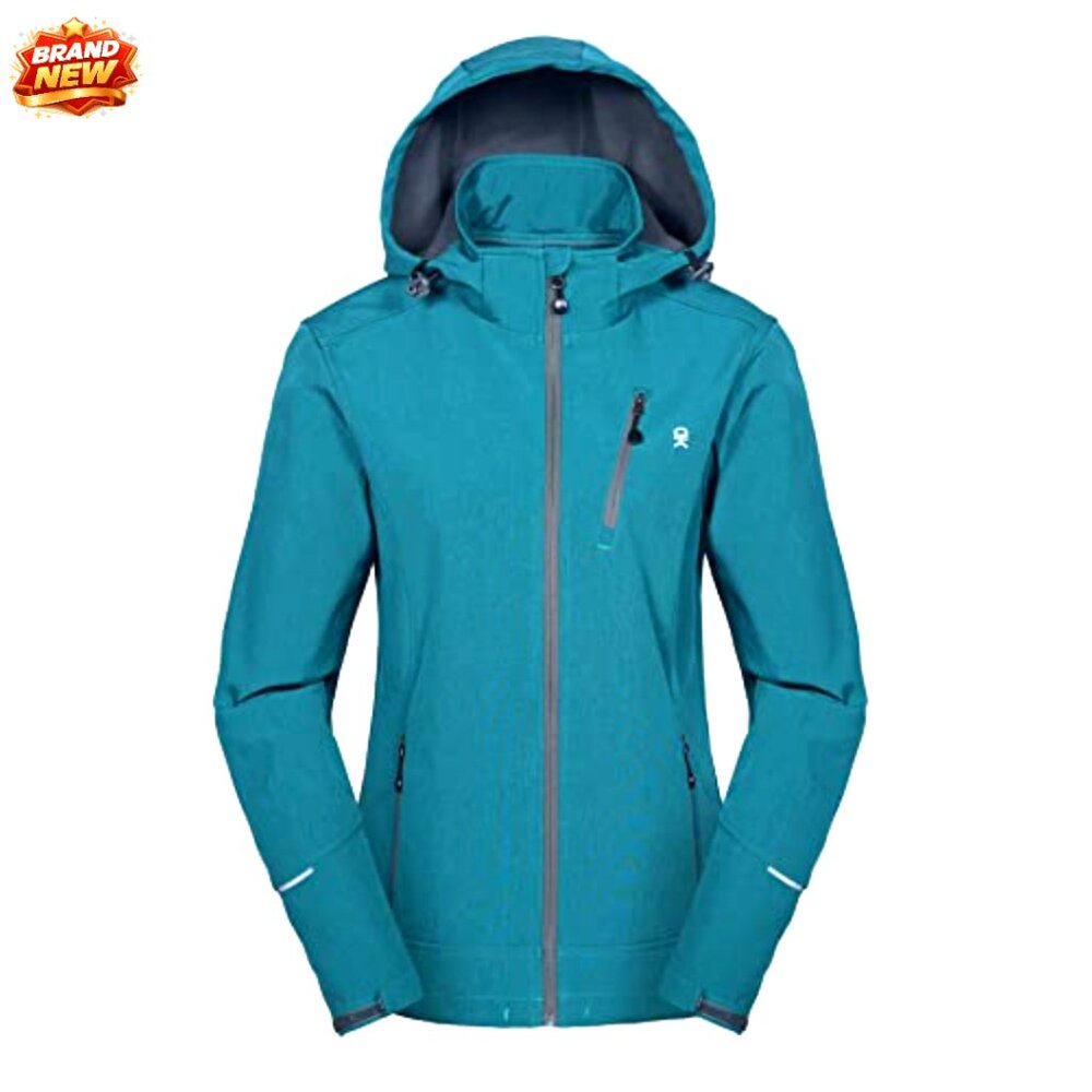 Women's Softshell Ski Jacket with Removable Hood,… - image 3